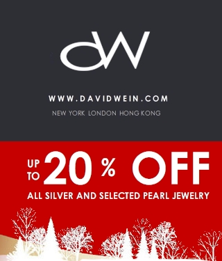 Up to 20% off silver and selected pearl jewelry at Davidwein.com