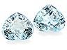 Aquamarine Pair Heart Eye clean to Slightly included