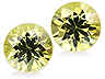 Chrysoberyl Pair Round Eye clean to Slightly included