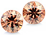 Zircon Pair Round Eye clean to Slightly included
