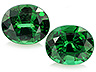 Tsavorite Pair Oval Slightly to Moderately included