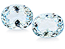 Aquamarine Pair Oval Eye clean