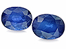 Sapphire Pair Oval Moderately included