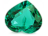 Emerald Single Heart Slightly to Moderately included