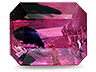 Sapphire Single Octagon Moderately to Heavily included