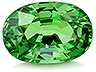 Tsavorite Single Oval Eye clean to Slightly included